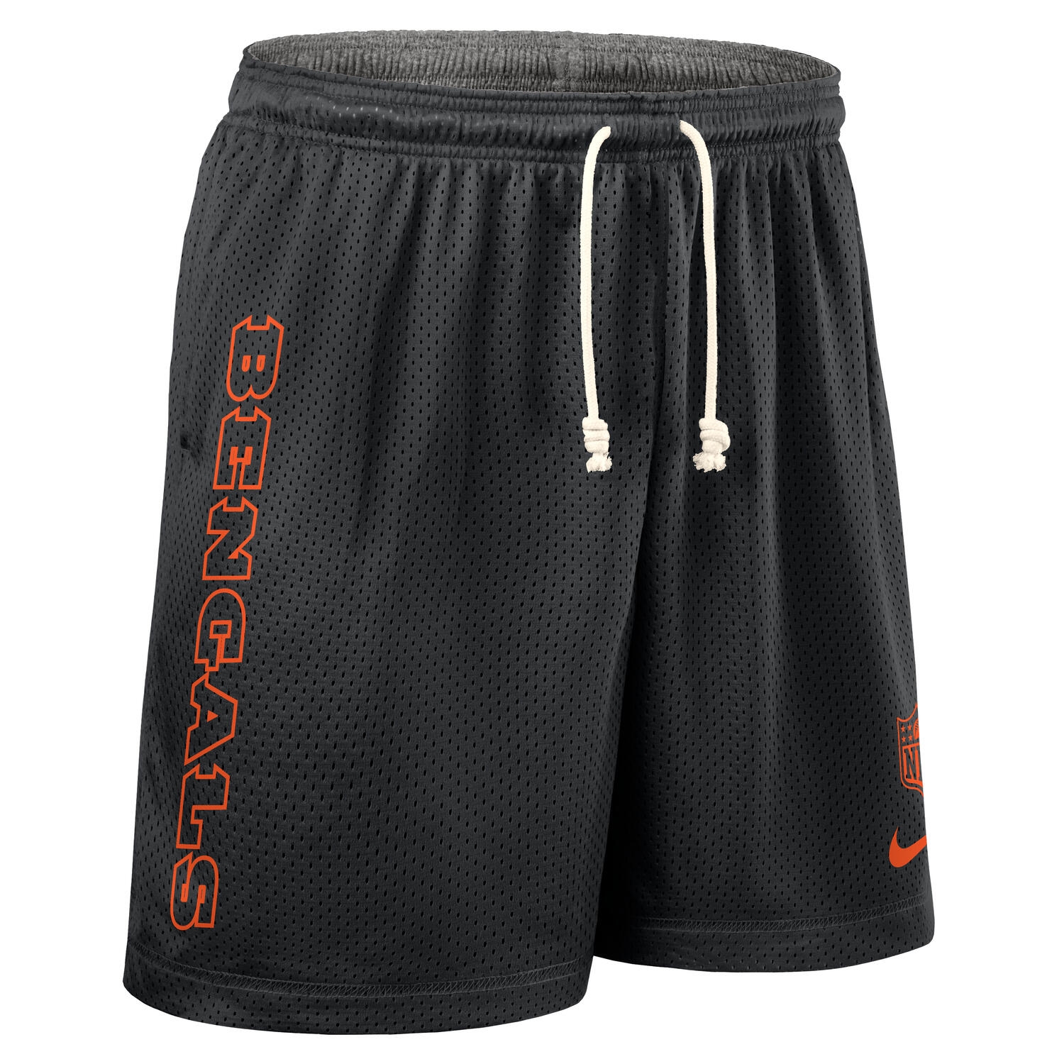 Cincinnati Bengals 2025 NFL Sideline Reversible Mesh Nike Dri-FIT Shorts Black