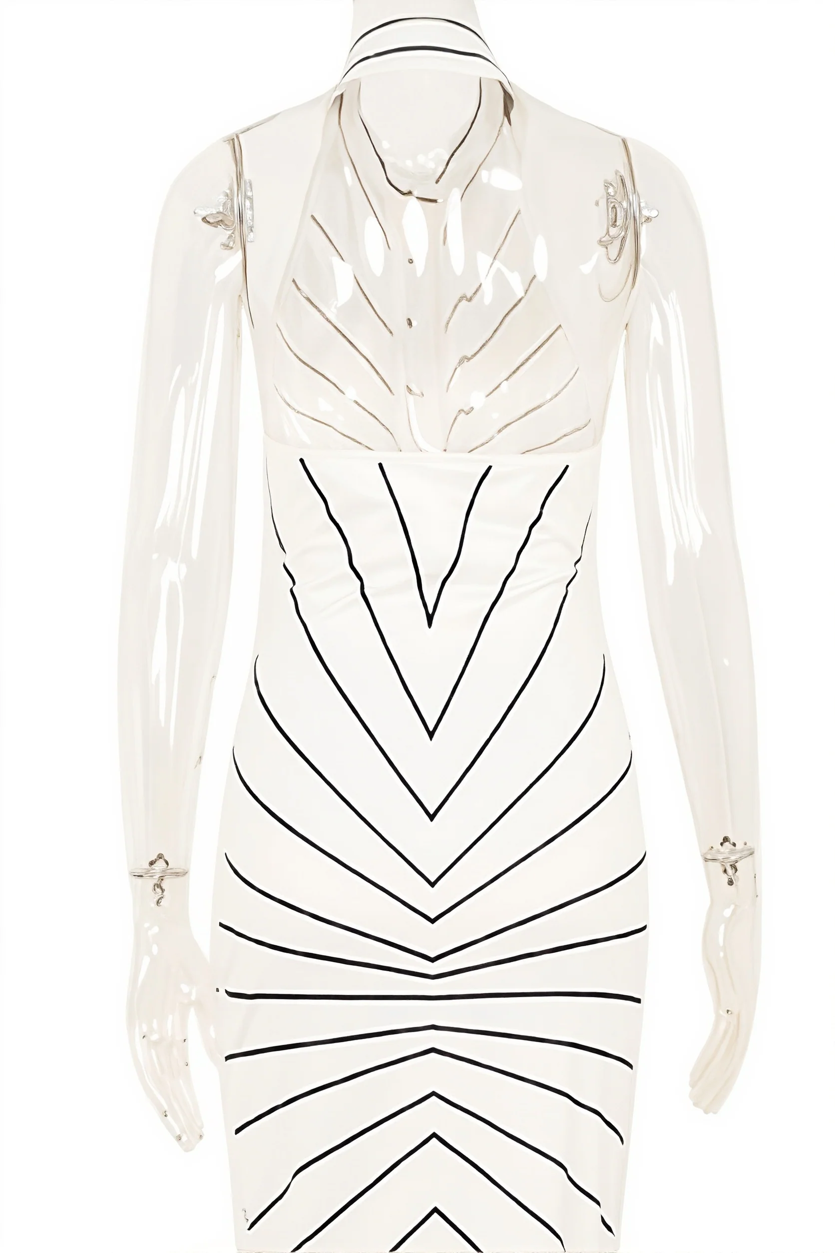 Striped Twist Waist Split Maxi Dress