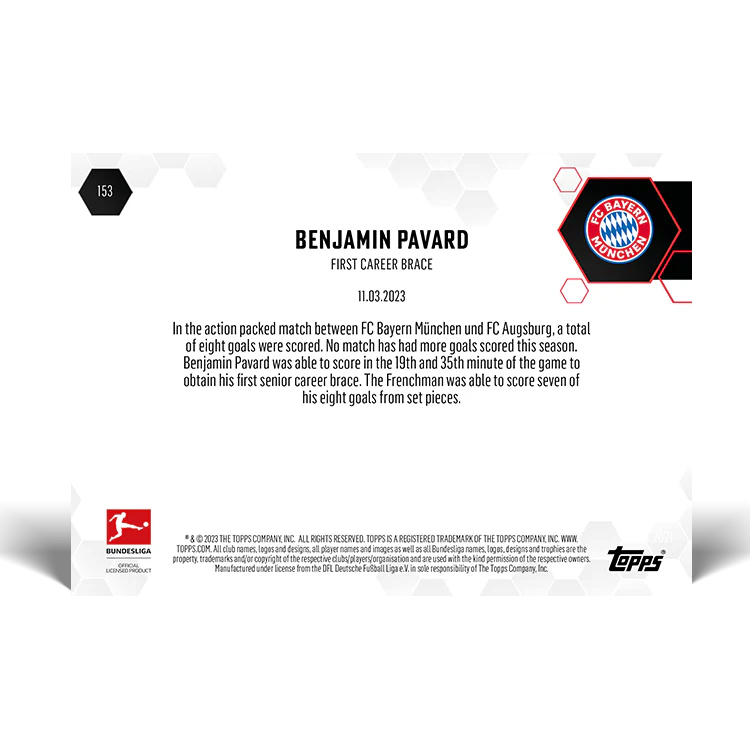 Topps UK - First career brace - Bundesliga TOPPS NOW® Card #153