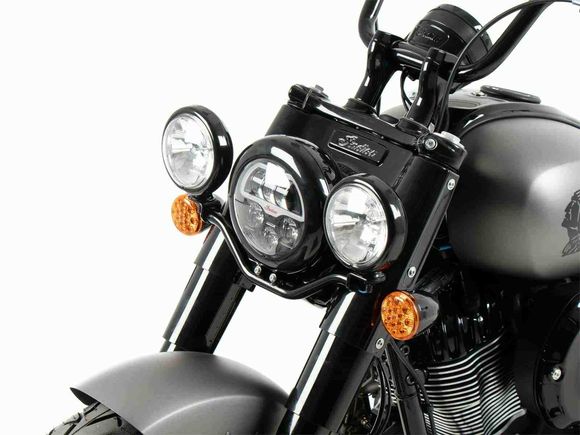 Hepco & Becker Twinlight Dual Lights (street) with mounting bracket and cable—gloss blackRef: Hbe02533A / 4007641 00 01