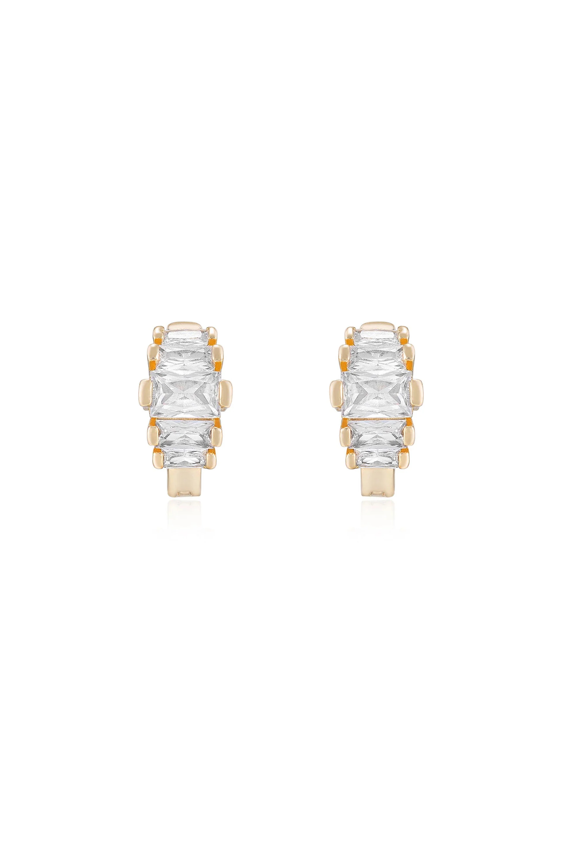 Diamond Shine Mini Hoop Earrings
