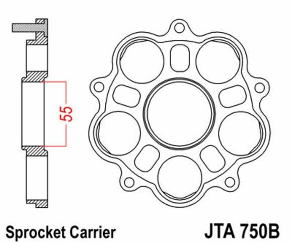 JT. Sprocket Mount - 5 SilentblocksRef: Jtc00002A / 1022163