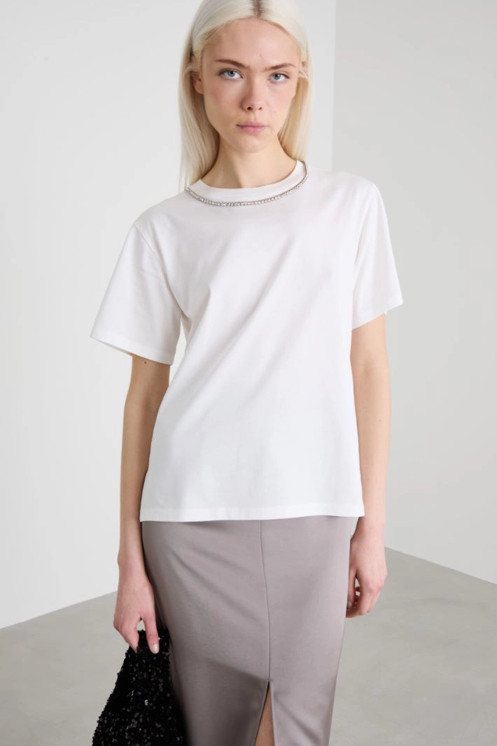 Cotton T-shirt - WHITE