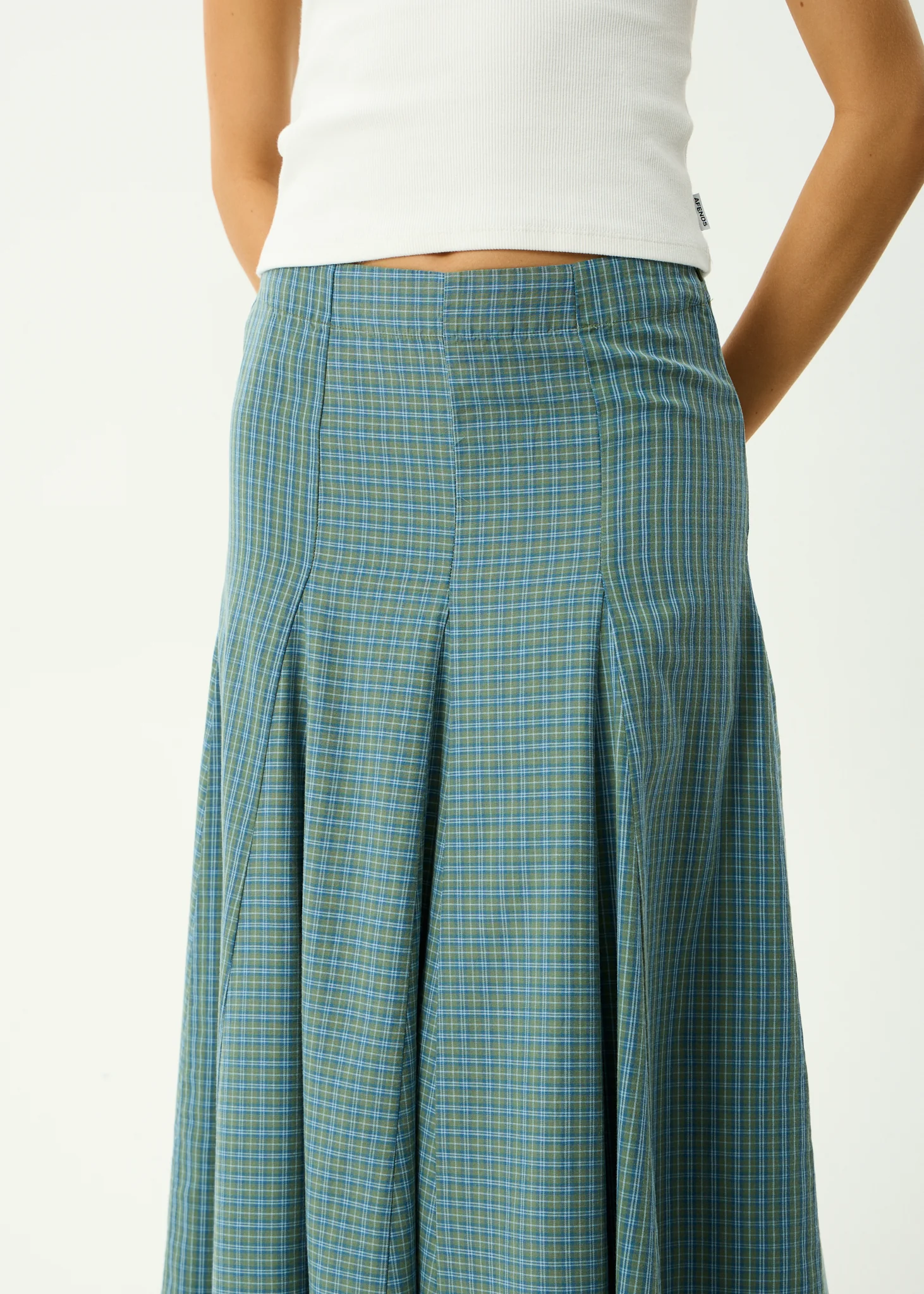 AFENDS Womens Voyager - Midi Skirt - Deep Olive Voyager