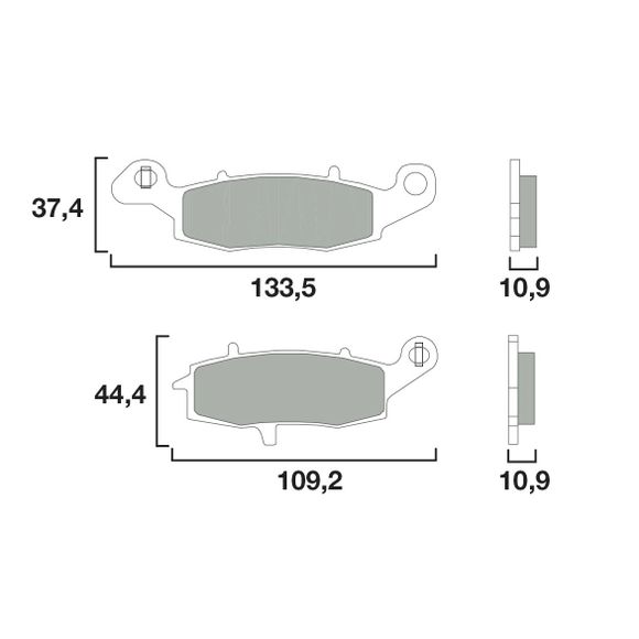 Brembo sinter sintered metal brake pads rearRef: 07KA15SP