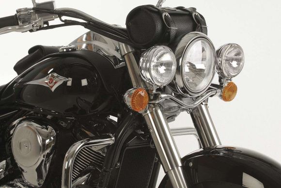 Hepco & Becker Twinlight (road) lights with bracket and cable - chromeKAWASAKI 900 VULCAN 900 CLASSIC (VN900B) - 2006 - 2017Ref: Hbe00515A / 4002501 00 02