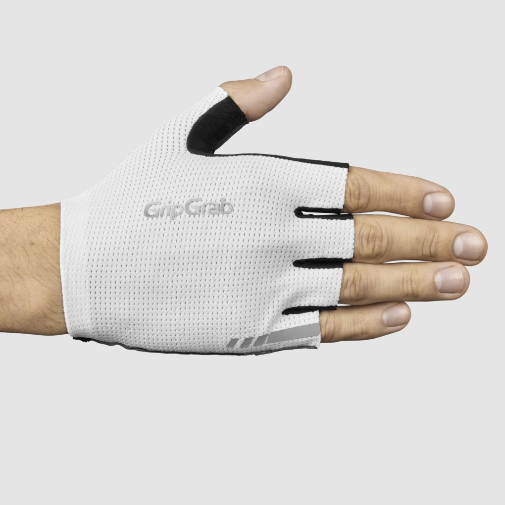 GripGrab PACR InsideGrip™ Short Finger Gloves - White