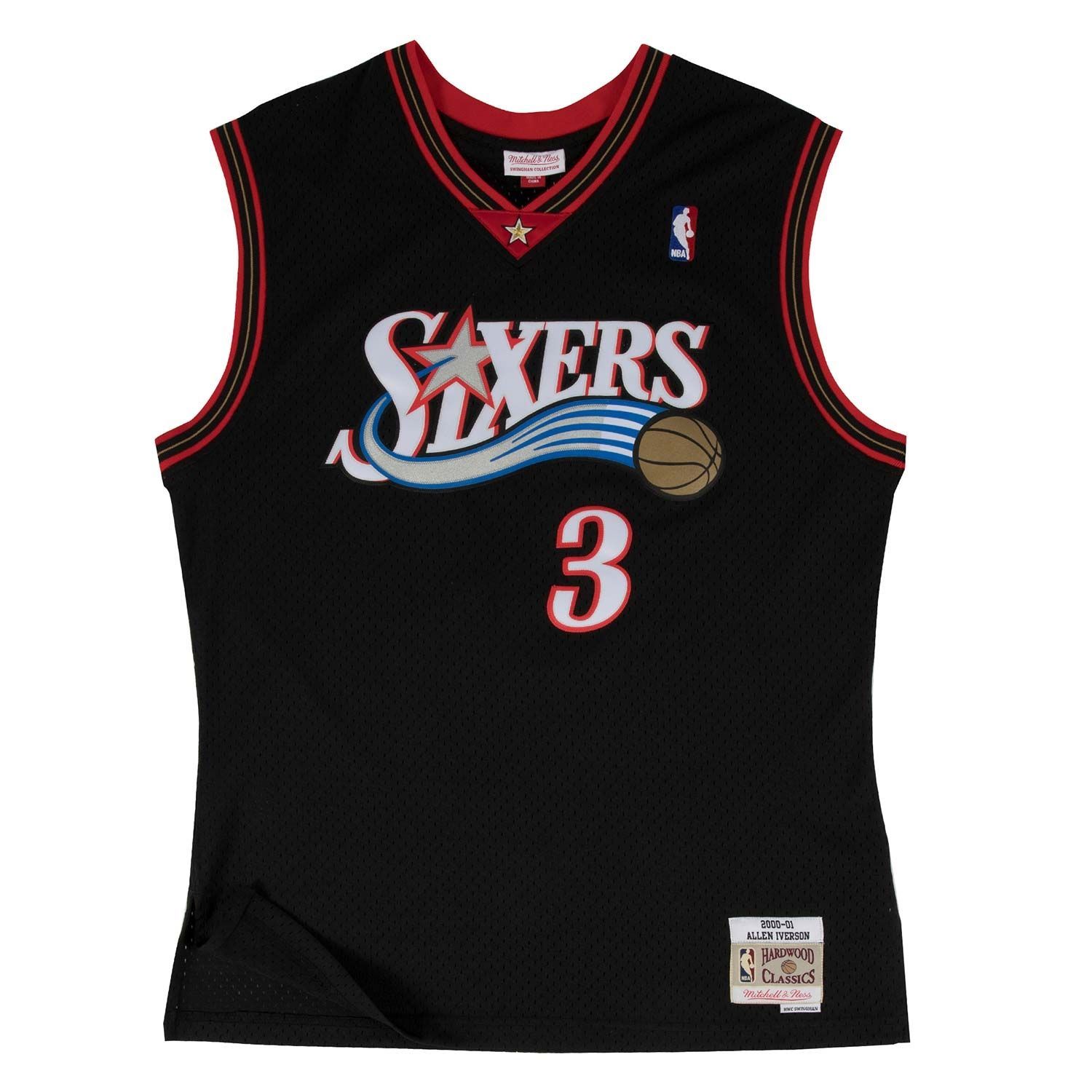 Allen Iverson #3 Philadelphia 76ers 2000-01 Swingman NBA Jersey Black