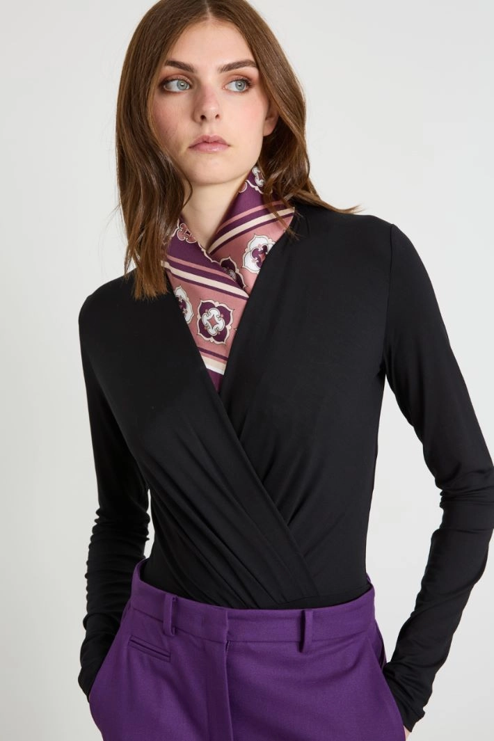 Silk twill scarf - PURPLE