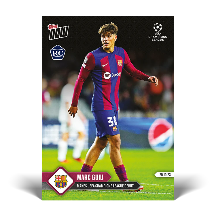 Topps UK - Marc Guiu - Makes UEFA Champions League debut - UCL TOPPS NOW® Card #50