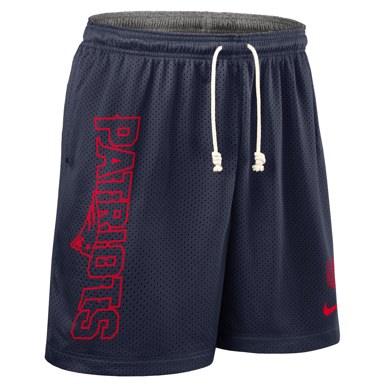 New England Patriots 2025 NFL Sideline Reversible Mesh Nike Dri-FIT Shorts Navy