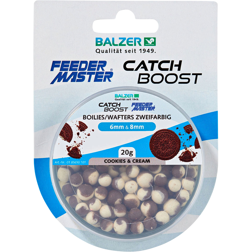 Feedermaster Two-colour boilies (cookies & cream)