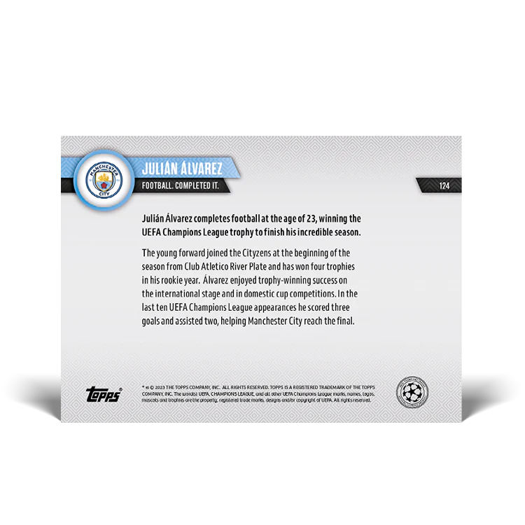 Topps UK - Football. Completed it. - UCL TOPPS NOW® Card #124