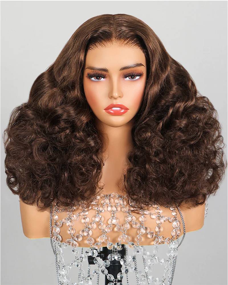 Ophirawig 6x5/6x6/13x4 Lace Chocolate Brown Wig Body Wave Wig Pre-cut Lace Beginner Friendly
