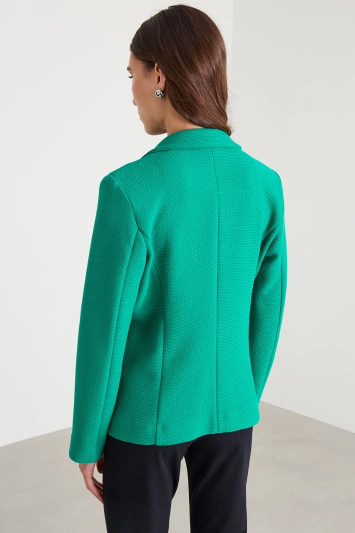 Basketweave blazer - LIGHT GREEN