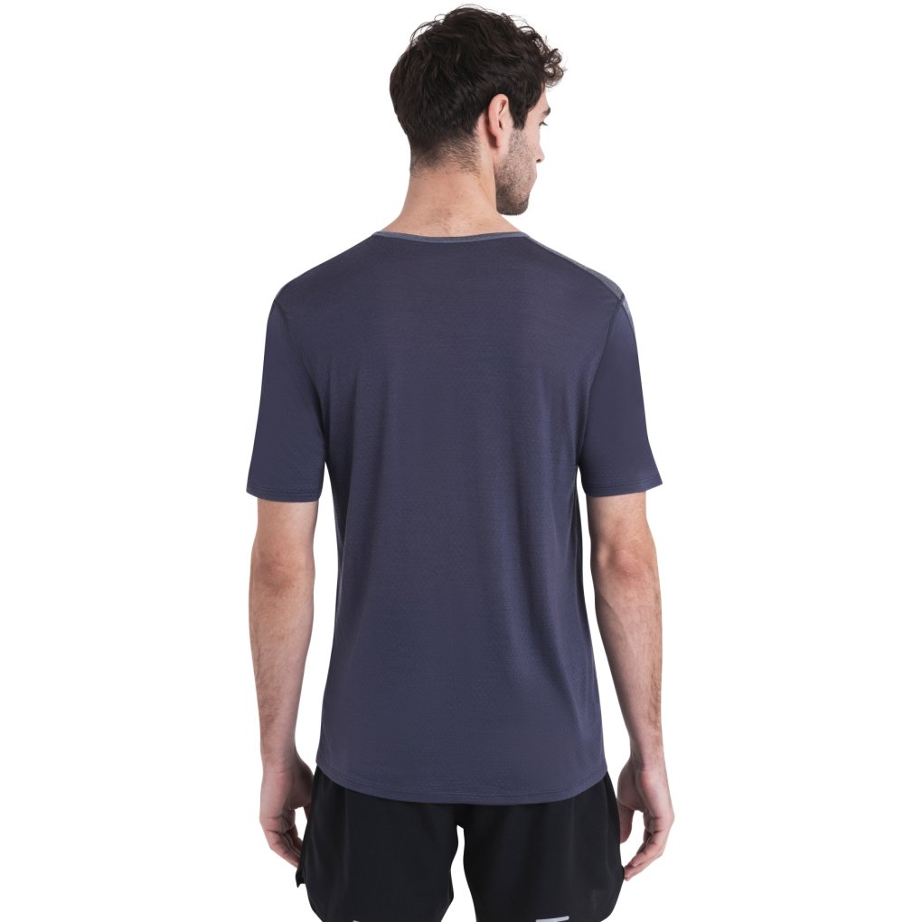 Icebreaker Merino 125 ZoneKnit™ Energy Wind Short Sleeve Tee Men - Graphite/Graphite Hthr