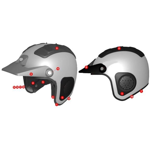Shark ATV-DRAK cheek pads - BlackRef: SH1233