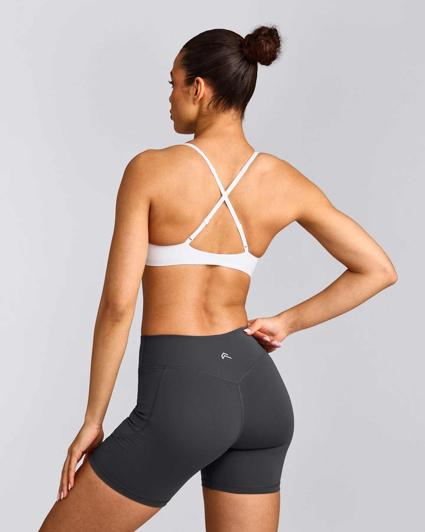 UnifiedMove™ Cross Back Sports Bra with Reflective Logo | White