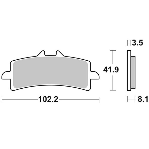 SBS 841HS Sinter Sintered Metal Front Brake PadsRef: 841HS / 841070