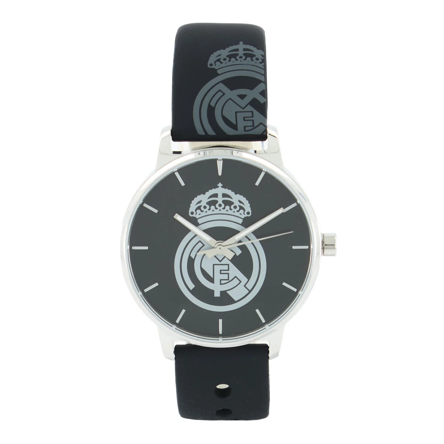 Small Analogue Watch Silicone Strap Black