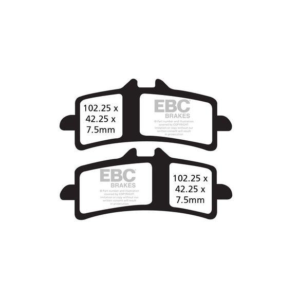 EBC Sinter Sintered Metal front brake padsRef: Fa447Hh / 17211010