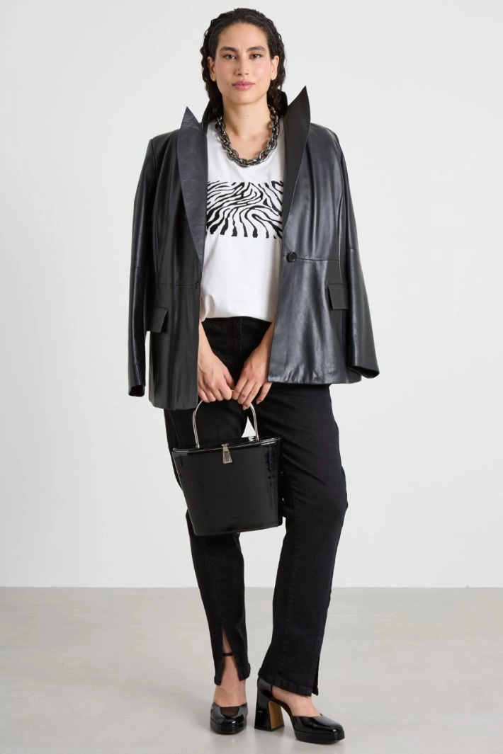 Embroidered T-shirt - WHITE