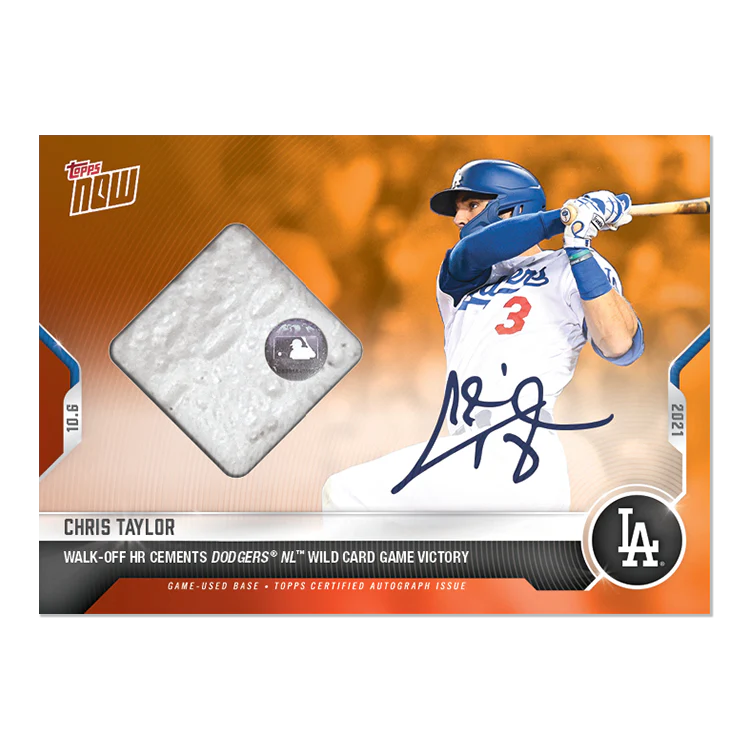 On-Card Auto-Relic # to 5 - Chris Taylor - 2021 MLB TOPPS NOW® Card 921E