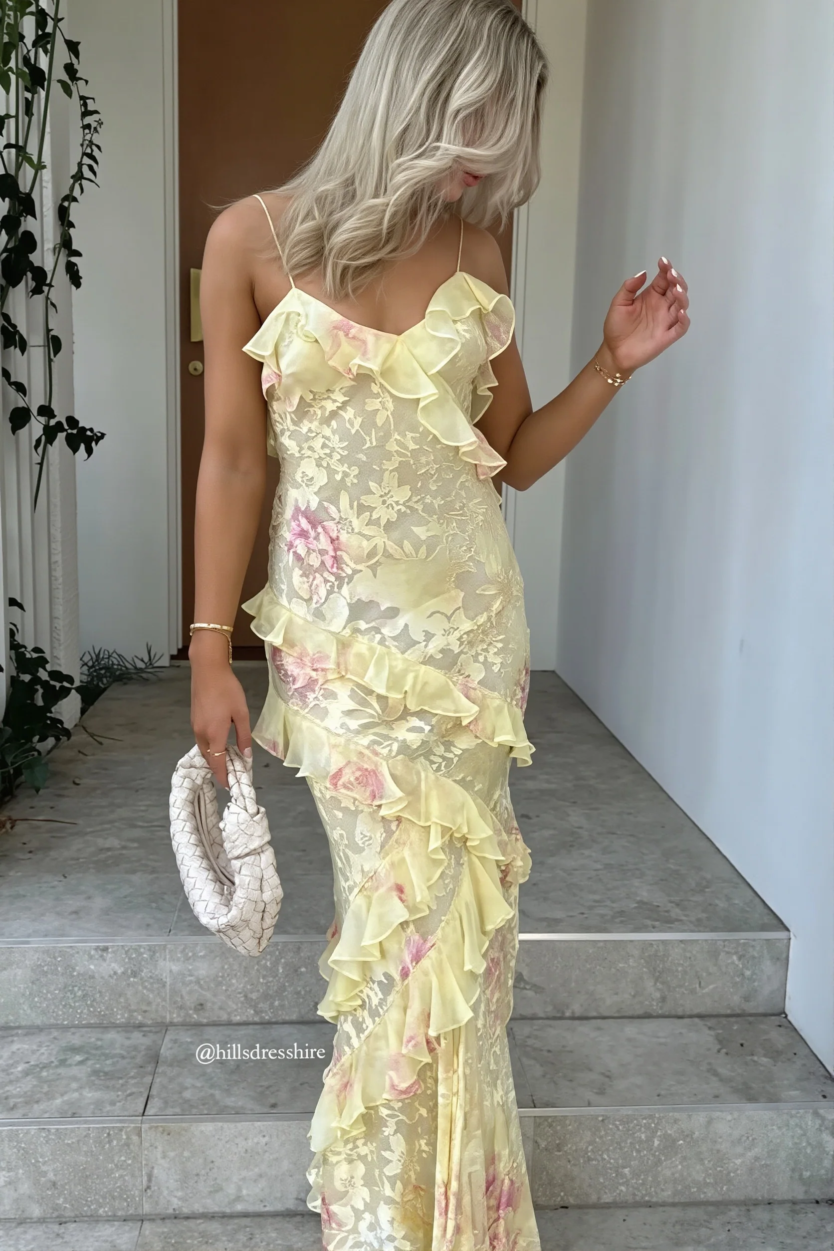Jacquard Gradient Wave Maxi Dress