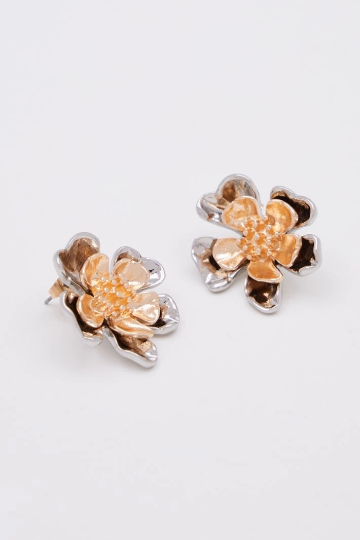 Flower earrings - GOLD SILVER