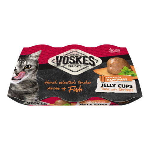 Voskes Jelly Cups Cat Treat - Tuna - 6 x 25 g