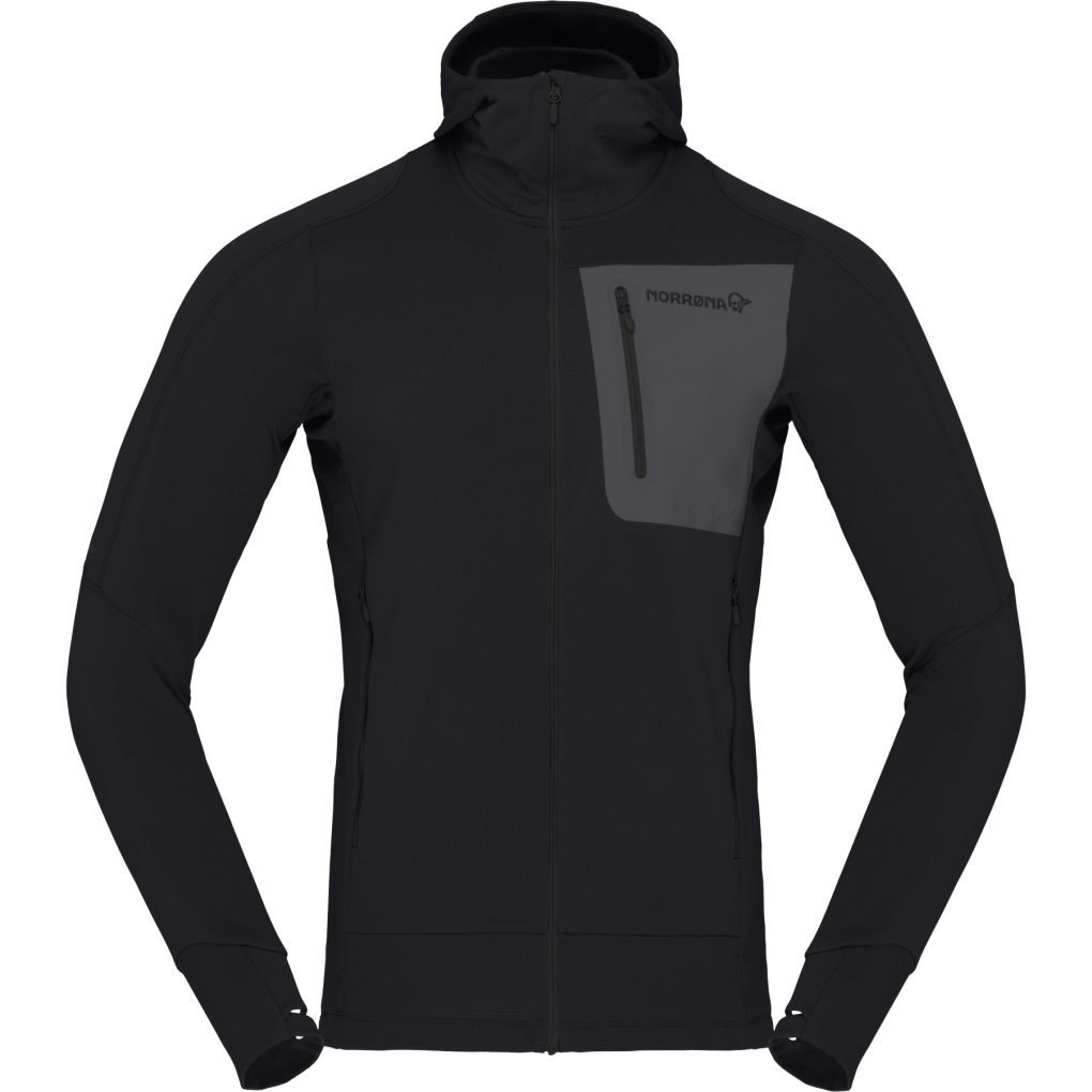 Norrona falketind Power Grid Hood Jacket Men - Caviar