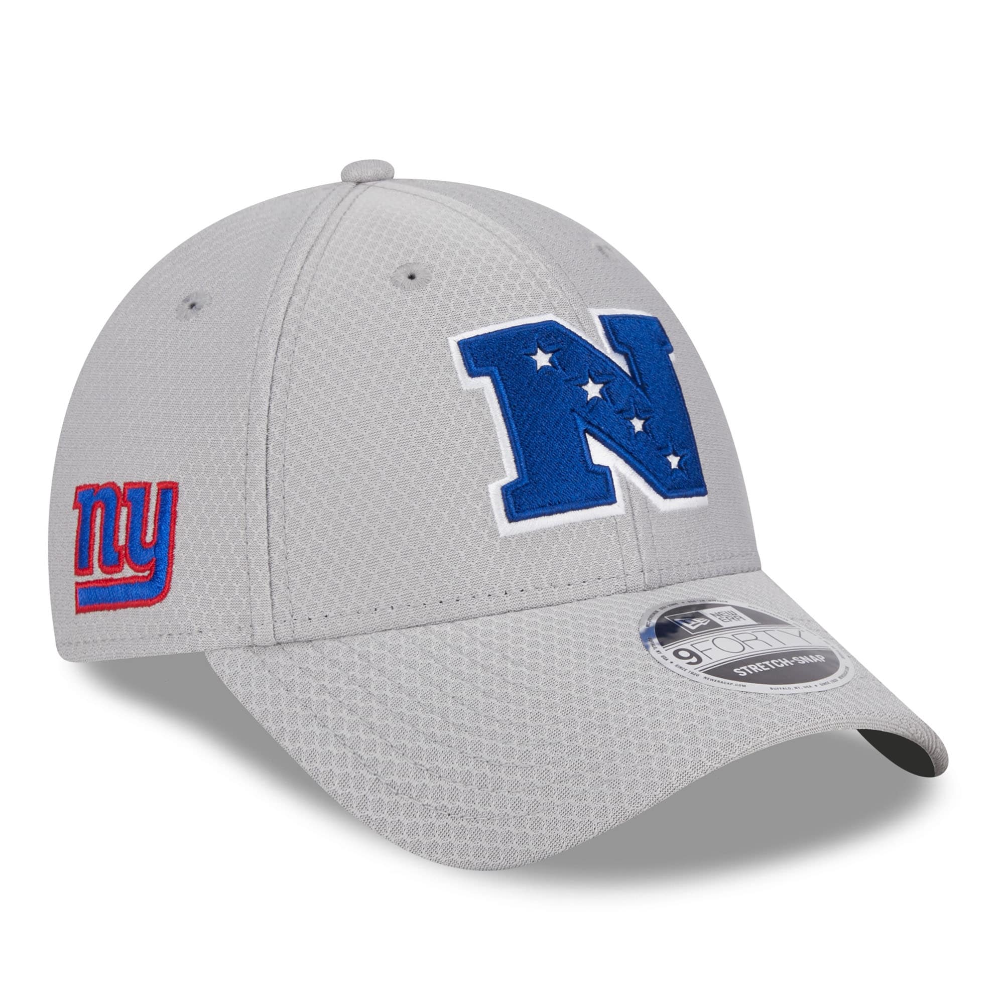 New York Giants NFC 2024 Pro Bowl New Era Stretch-Snap 9FORTY NFL Cap Gray