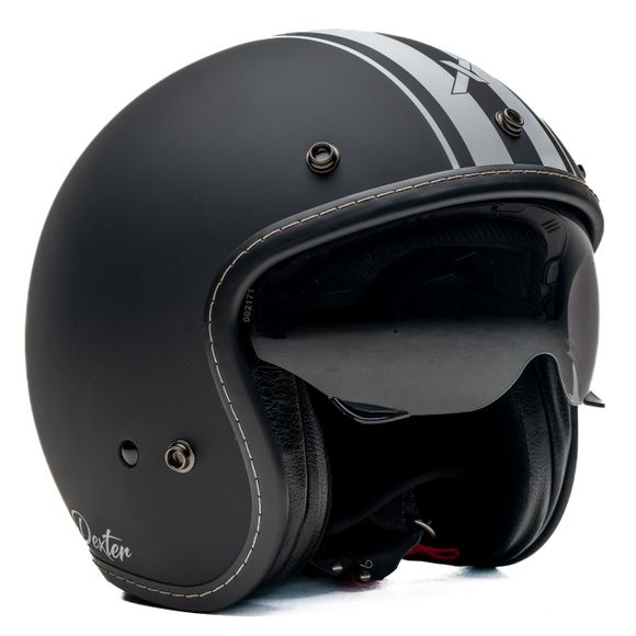 Casque jet Dexter ELEMENT STRIPE - NoirRef : DX0712