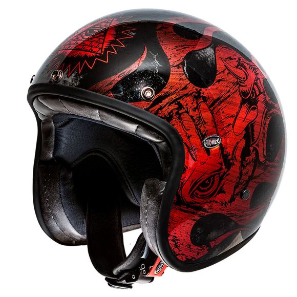 Premier classic jet helmet - bd - chromed - redRef: PE0259-C124