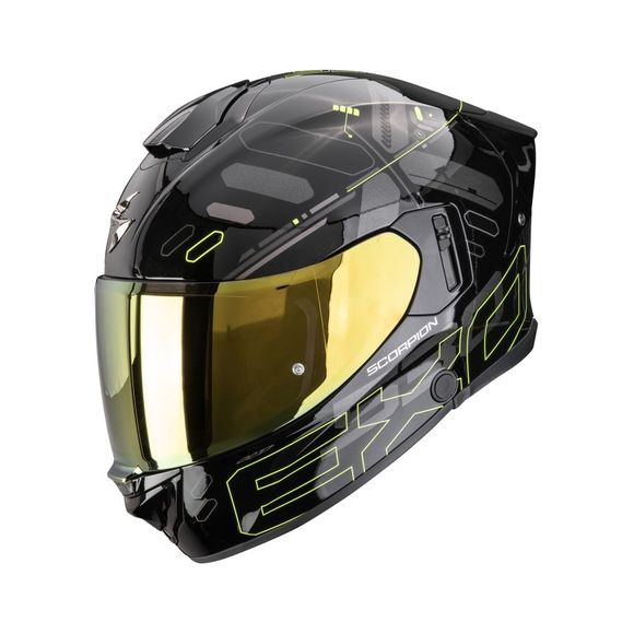 Scorpion Exo EXO-530 AIR FOND Full Face Helmet - Black / YellowRef: SC1229
