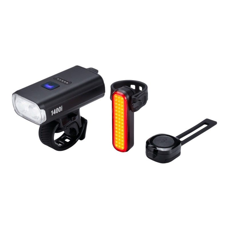 BBB Cycling StrikeDuo 1400i Combo + Signal Light Set BLS-275i - black