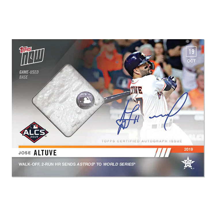 On-Card Auto Relic # to 99 - Jose Altuve - MLB TOPPS NOW® Card 1035A