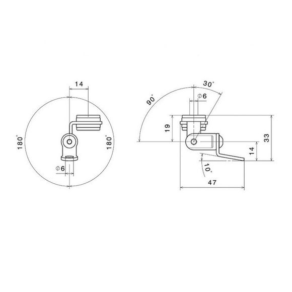 Support de bocal Rizoma pour Réservoir de frein ou embrayage - NoirRef : RZ0071 / CT451B