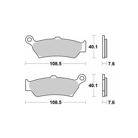 SBS Sinter Sintered Metal rear brake padsRef: SBS6040 / 1005040