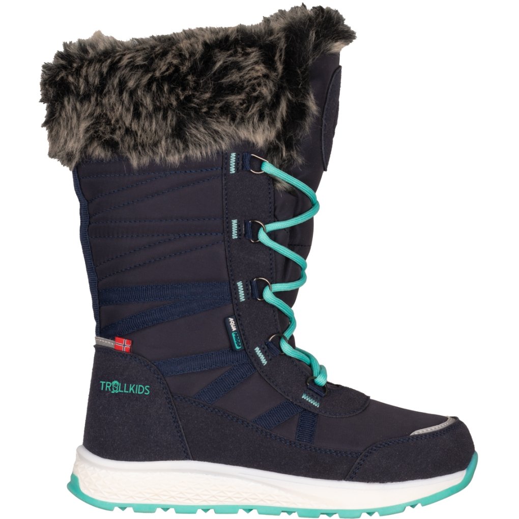 Trollkids Hemsedal XT Winter Boots Girls - Navy/Mint