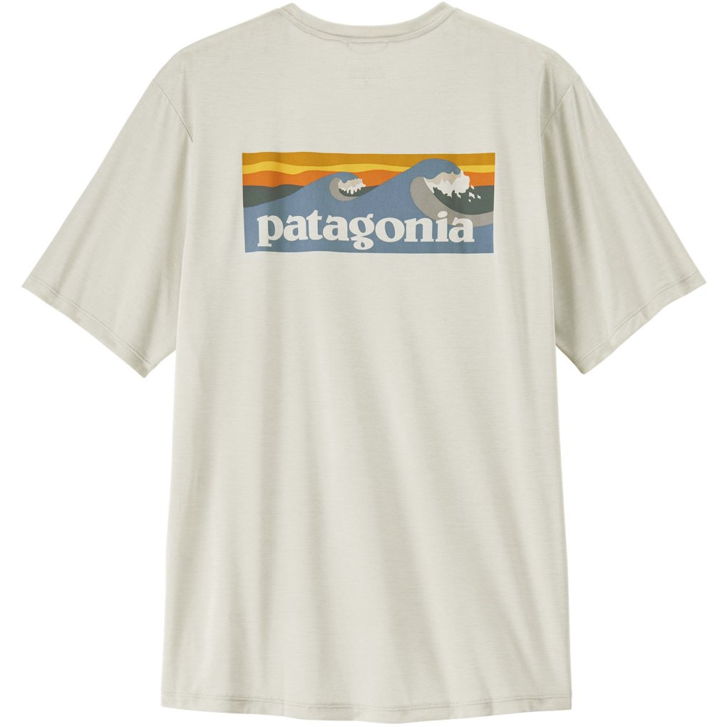 Patagonia Cap Cool Daily Shirt Men - Boardshort Logo - Dyno White