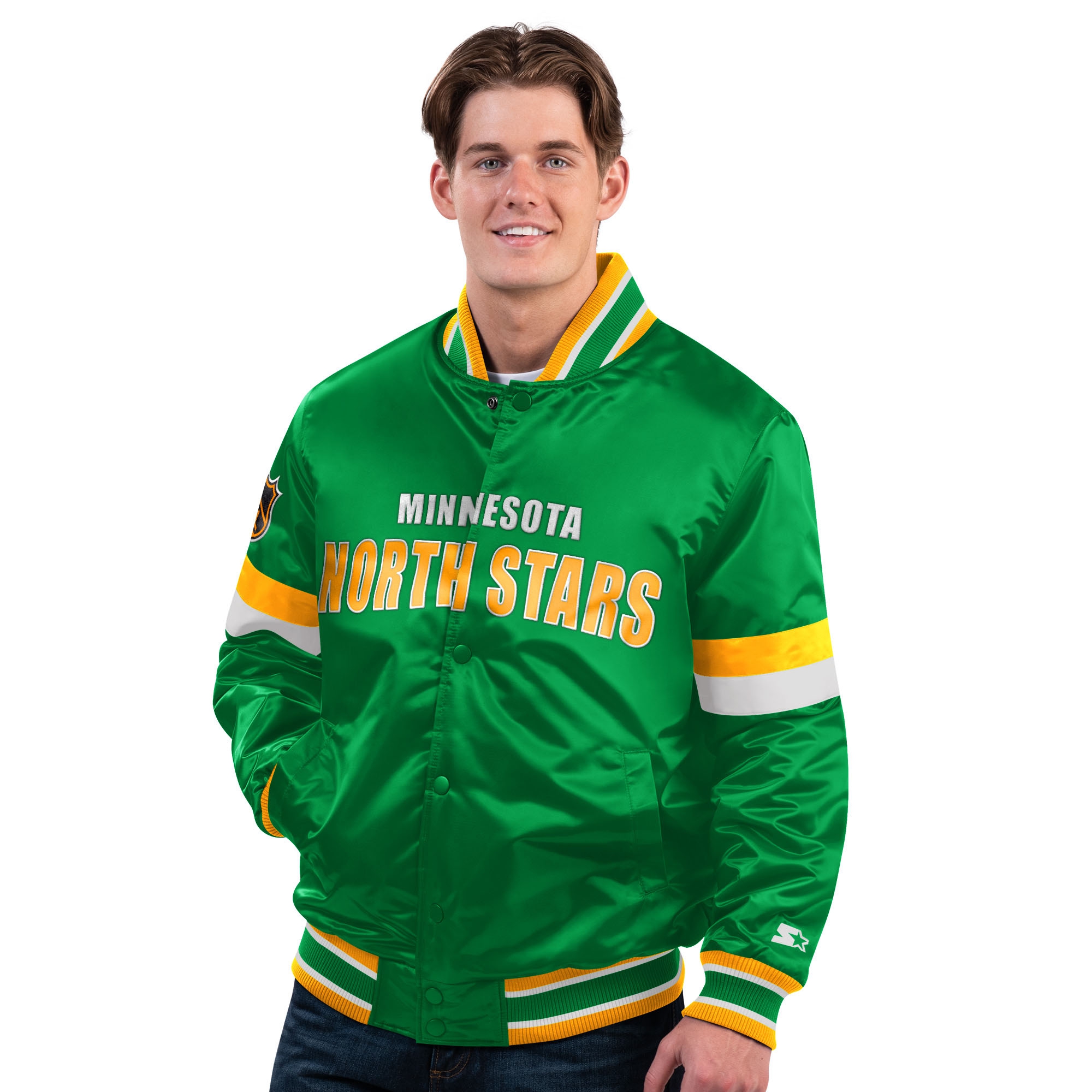 Minnesota North Stars Starter Vintage Diveplay NHL Varsity Jacket