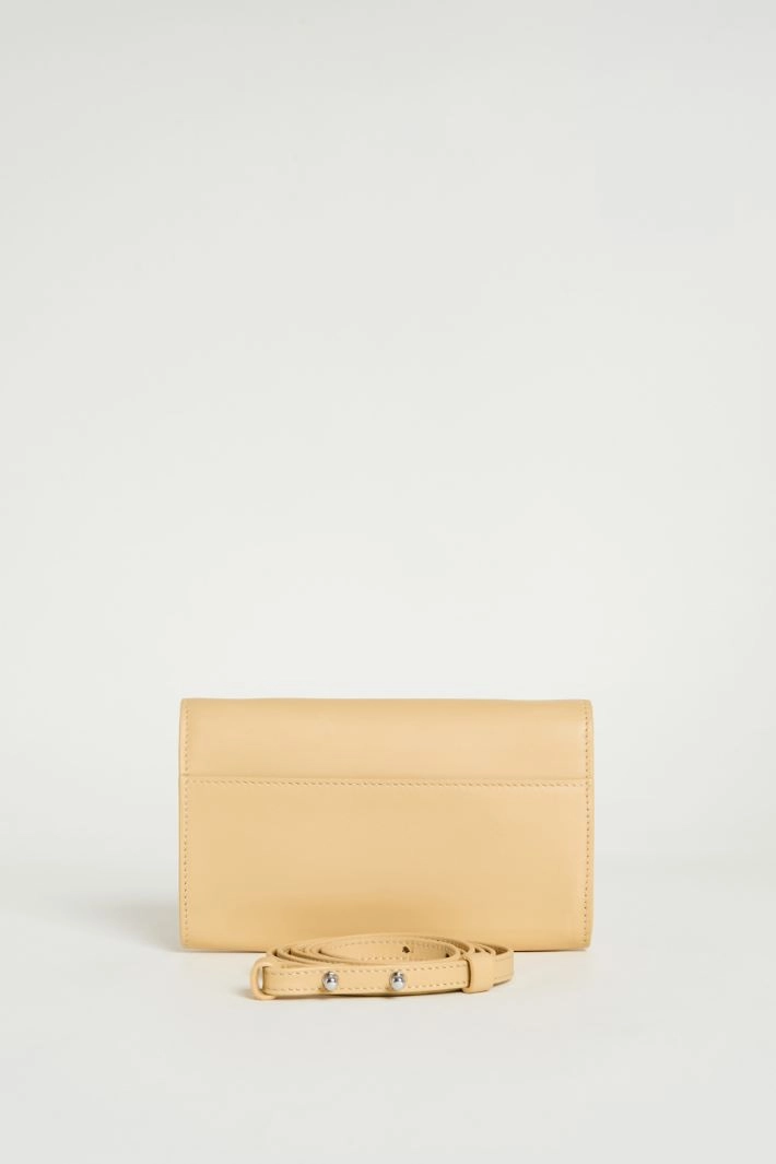 Leather phone pouch - YELLOW