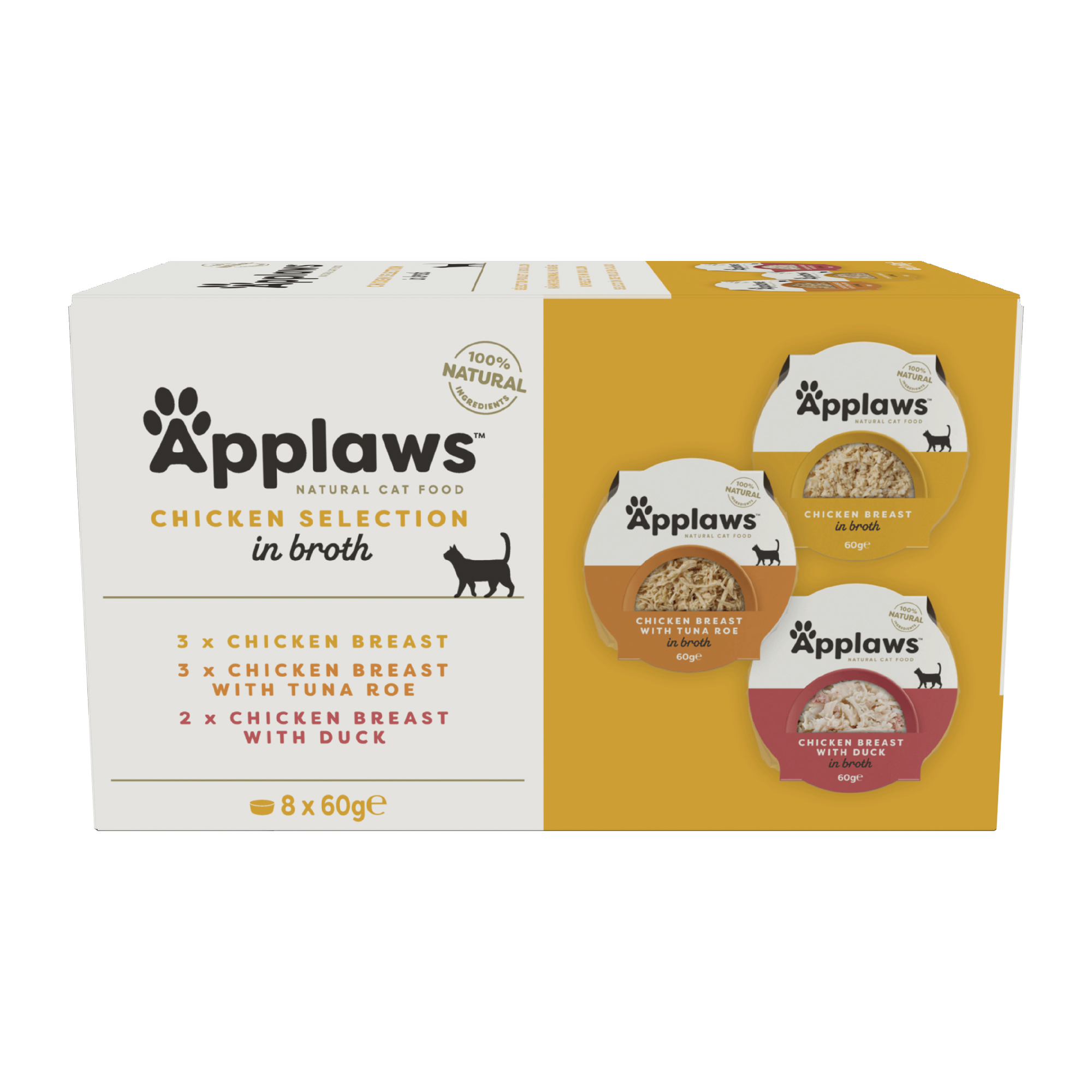 Applaws Cat Food - Multipack Chicken Selection Pots - 8x 60g