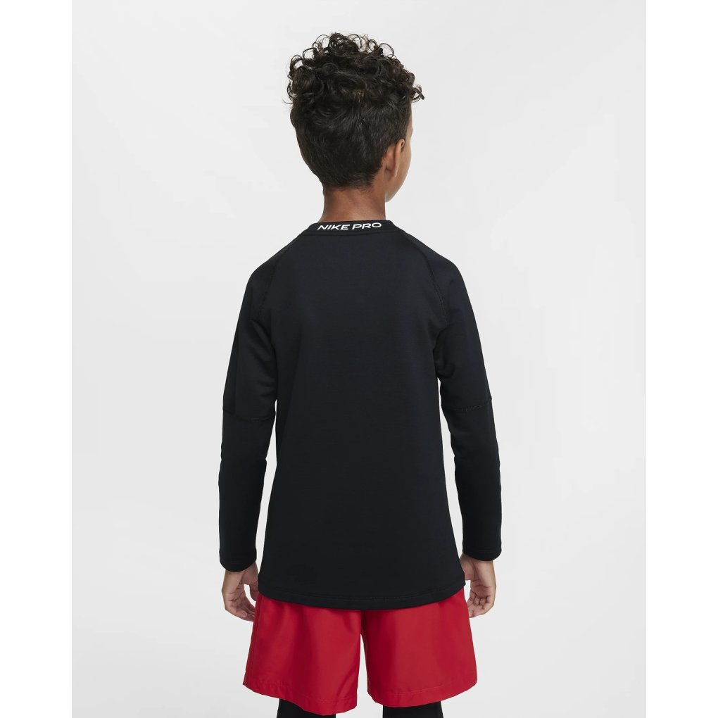 Nike Pro Warm Dri-Fit Long Sleeve Kids - black/white HF4362-010