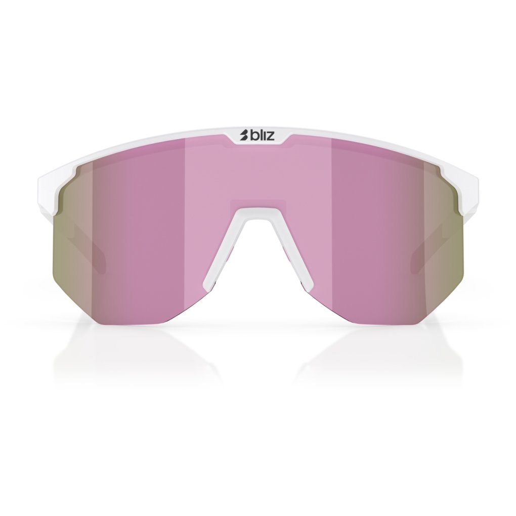 Bliz Hero Glasses - Matt White - Brown Pink Multi