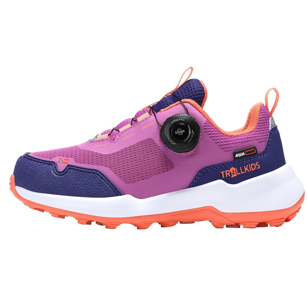 Trollkids Trollfjord Hiker Low Shoes Kids - mallow pink/violet blue/papaya