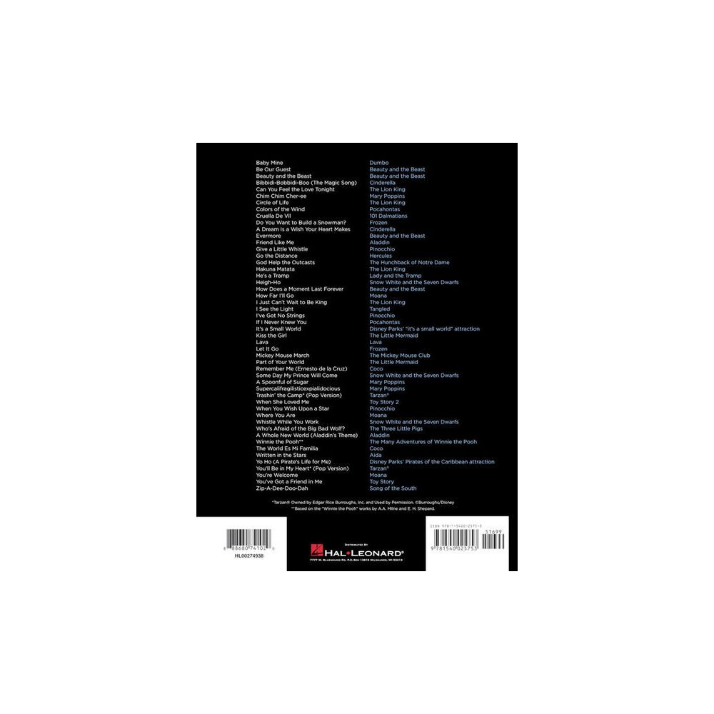 Hal Leonard First 50 Disney Songs Piano – Thomann Ireland