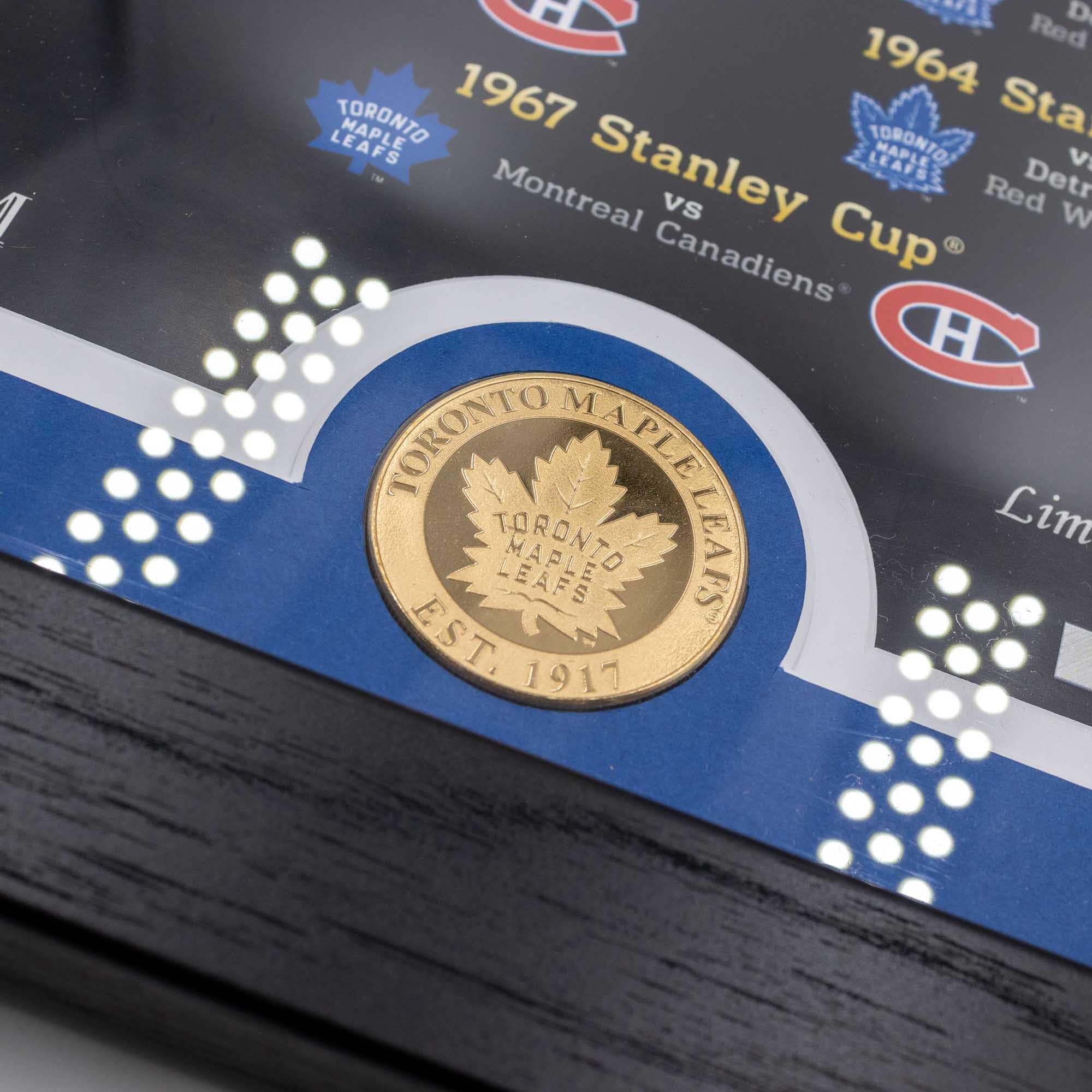 Toronto Maple Leafs Stanley Cup Legacy Bronze Coin Framed NHL Photo