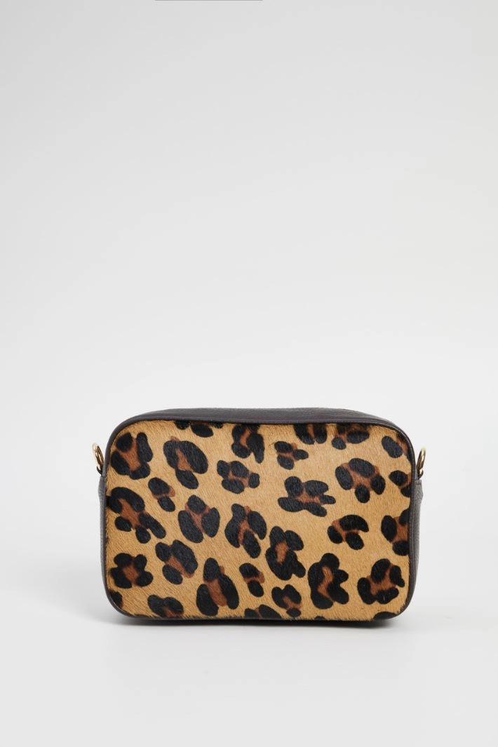 Animal print shoulder bag - BEIGE BROWN